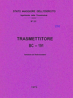 Trasmettitore BC-191 1973